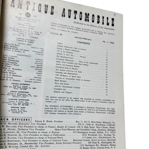 Antique Automobile 1965 Magazine January -February Volume 29 Issue 1 - Picture 3 of 3